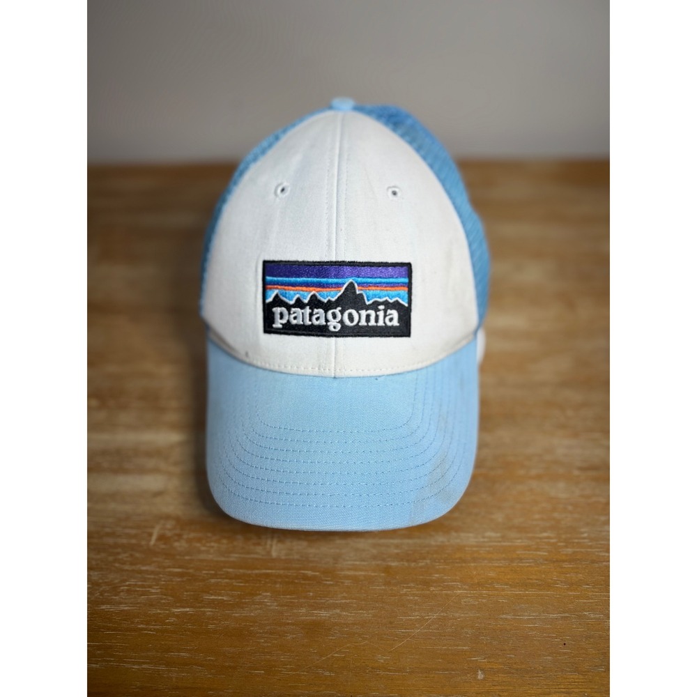 Patagonia Trucker Hat Women's Adjustable Snapback Blue White Logo Cap